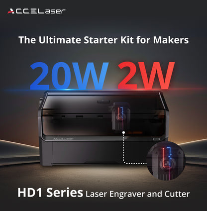 ACCELaser HD1 Dual Laser 60W+20W | Flying 3D Galvo: Deposit Privilege.